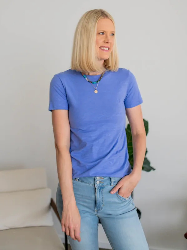 The OG Cotton Tall Tee - Peri Blue sold by Amalli Talli