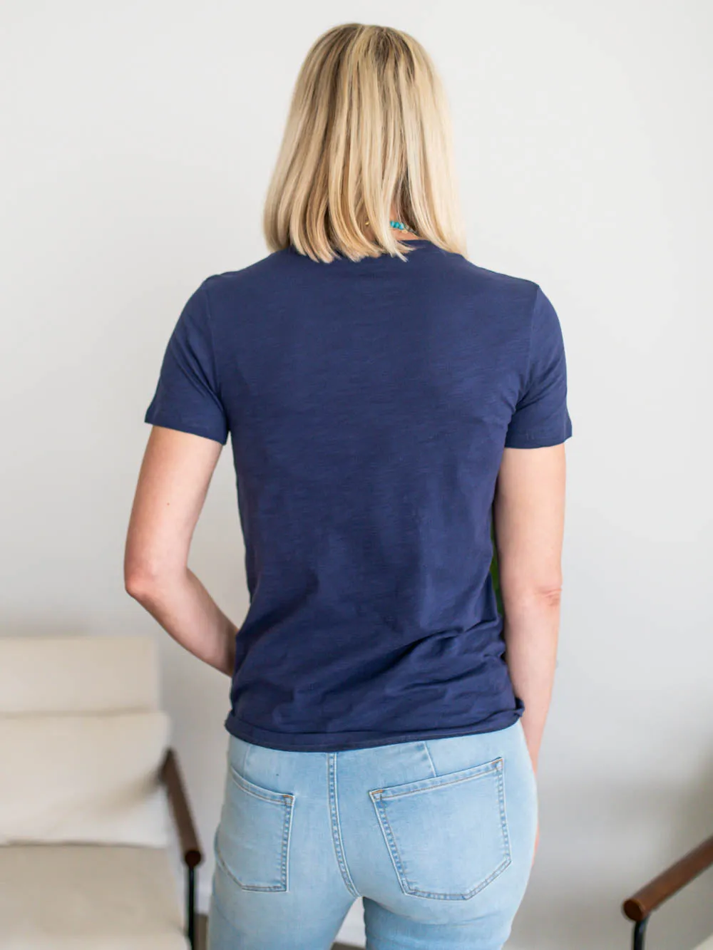 The OG Cotton Tall Tee - Navy sold by Amalli Talli product image thumbnail 3