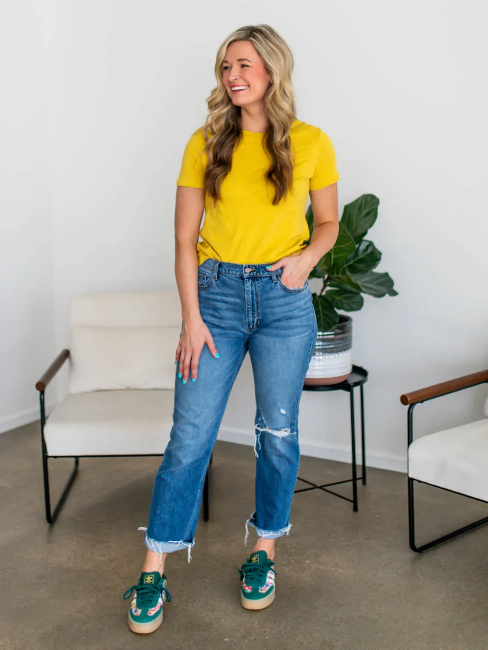 The OG Cotton Tall Tee - Butterscotch sold by Amalli Talli product image thumbnail 4