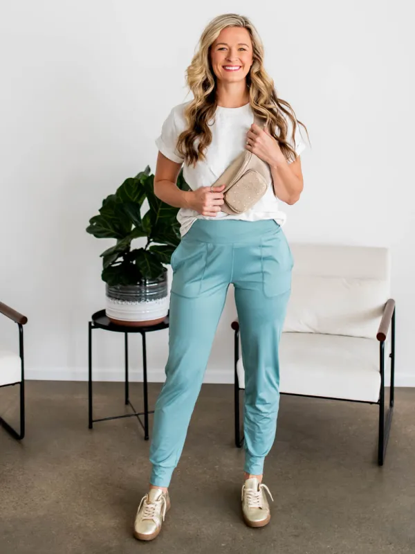 Stride Tall Jogger - Eucalyptus sold by Amalli Talli