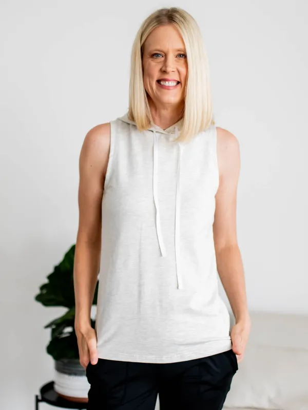 Sideline Tall Tank - Marled Grey sold by Amalli Talli