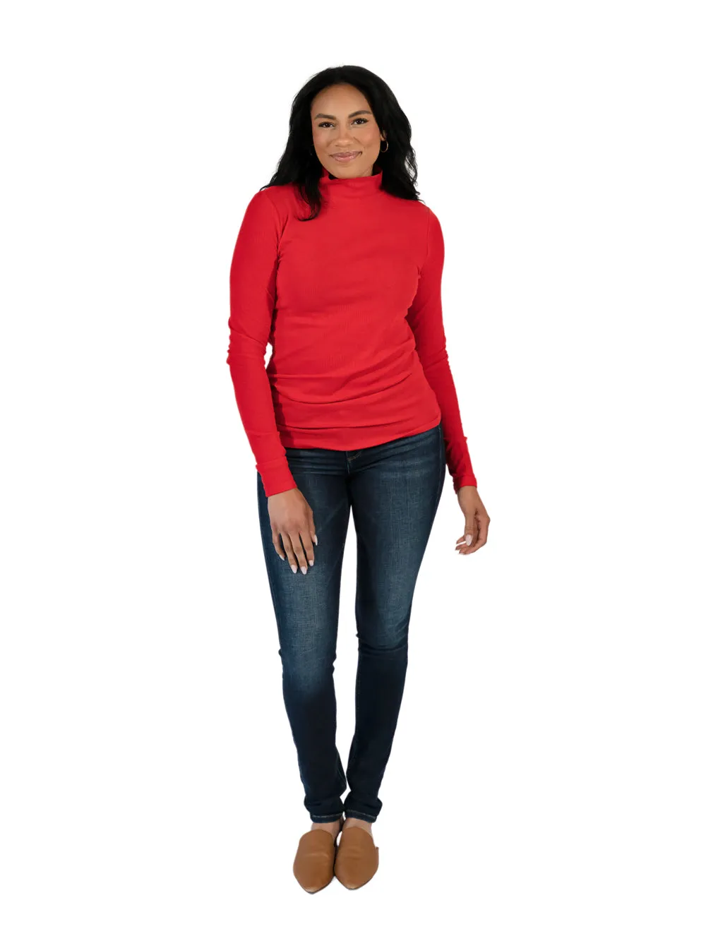 Josefine Button Back Tall Top - Red - FINAL SALE sold by Amalli Talli product image thumbnail 2