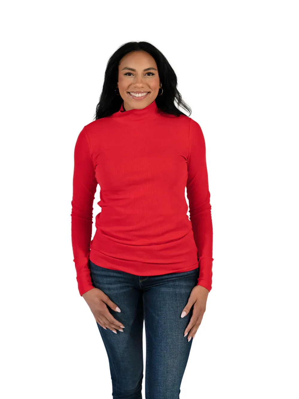 Josefine Button Back Tall Top - Red - FINAL SALE sold by Amalli Talli product image thumbnail 3