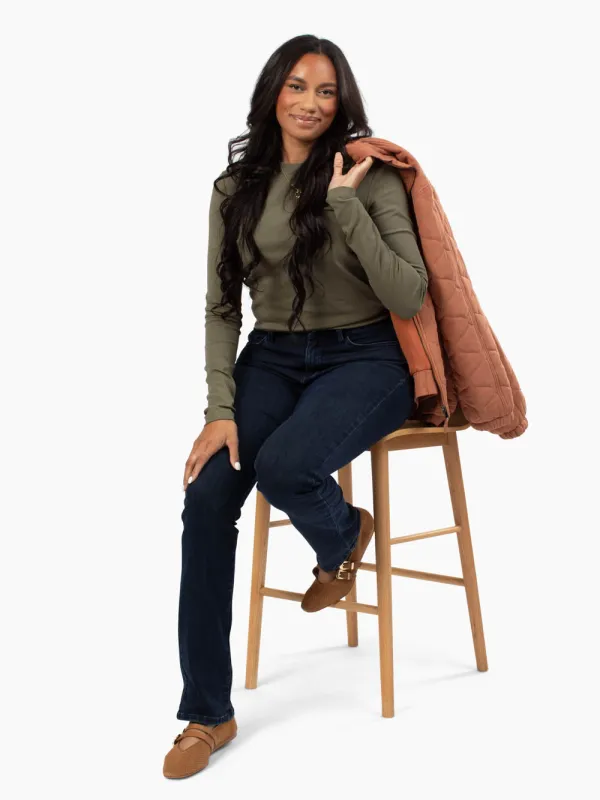 Crème de la Crème Tall Tee - Olive sold by Amalli Talli