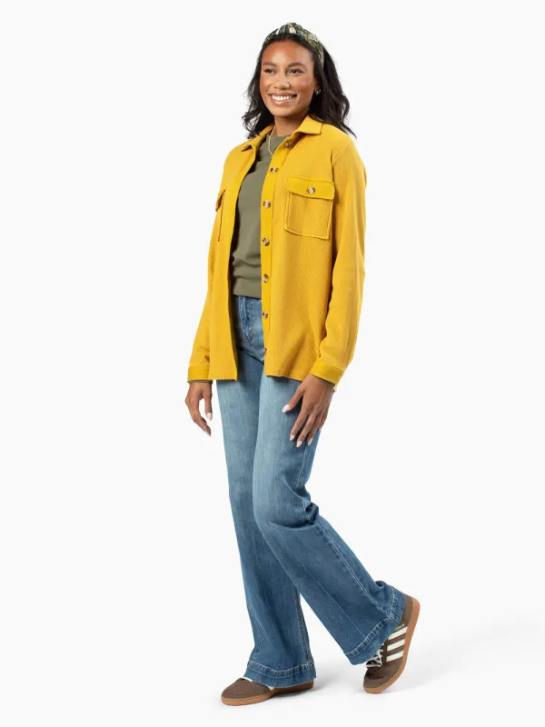 Spencer Tall Waffle Button-Up - Marigold made by Amalli Talli
