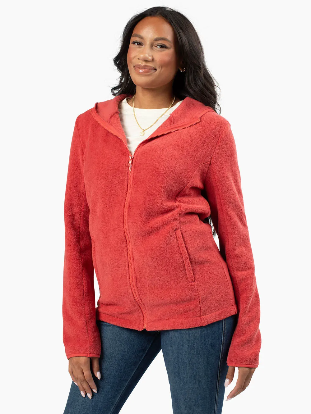 Replay Tall Fleece Jacket - Spiced Poppy sold by Amalli Talli product image thumbnail 2