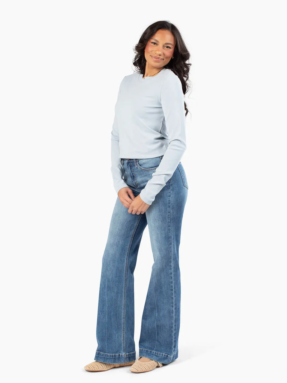 Crème de la Crème Tall Tee - Light Blue sold by Amalli Talli