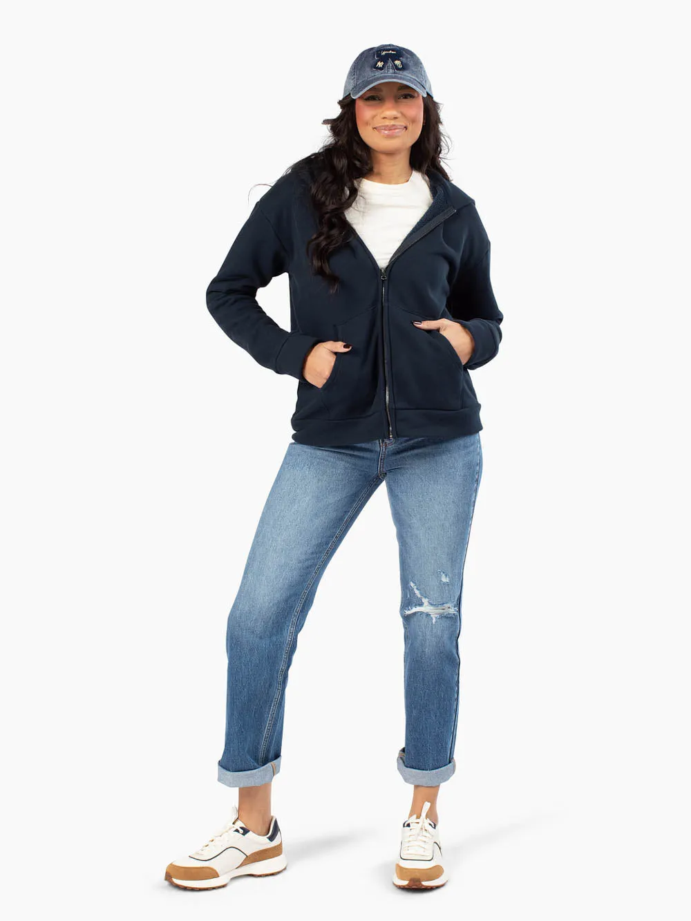 Everyday Zip-Up Tall Hoodie - Storm Blue sold by Amalli Talli product image thumbnail 3