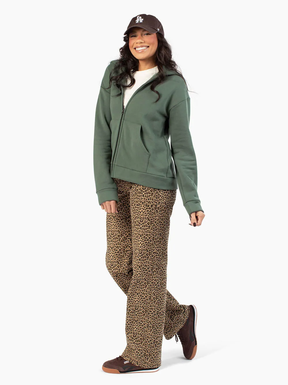 Everyday Zip-Up Tall Hoodie - Winter Moss sold by Amalli Talli product image thumbnail 3