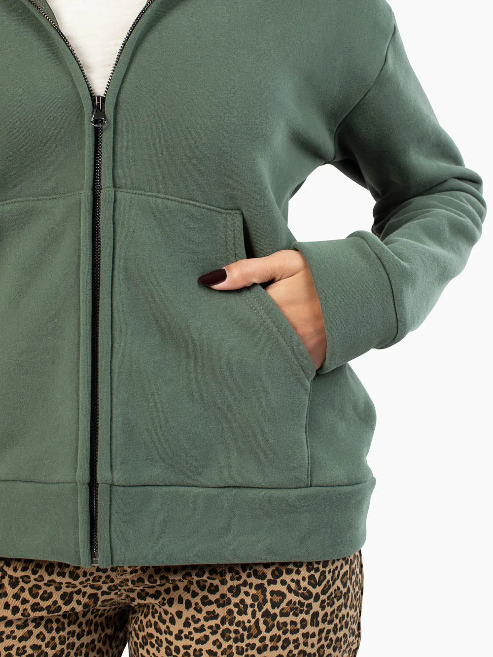 Everyday Zip-Up Tall Hoodie - Winter Moss sold by Amalli Talli product image thumbnail 5