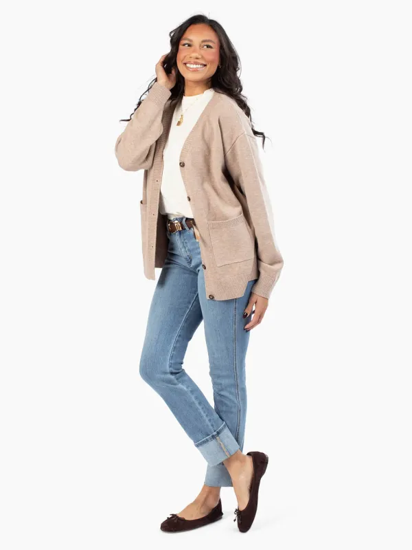 Heritage Tall Cardigan - Sand made by Amalli Talli