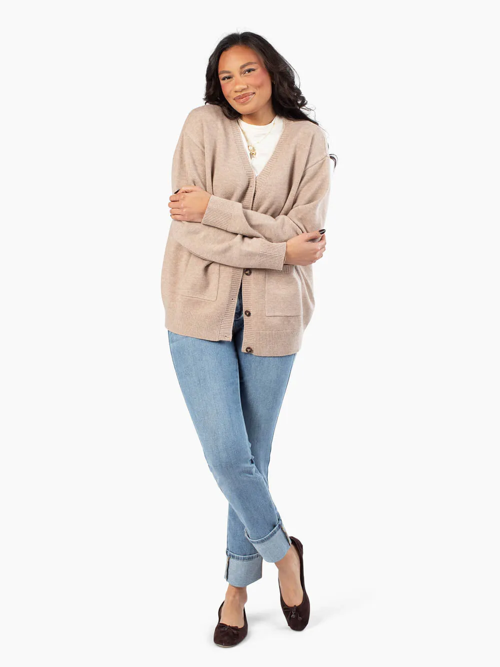 Heritage Tall Cardigan - Sand sold by Amalli Talli product image thumbnail 3