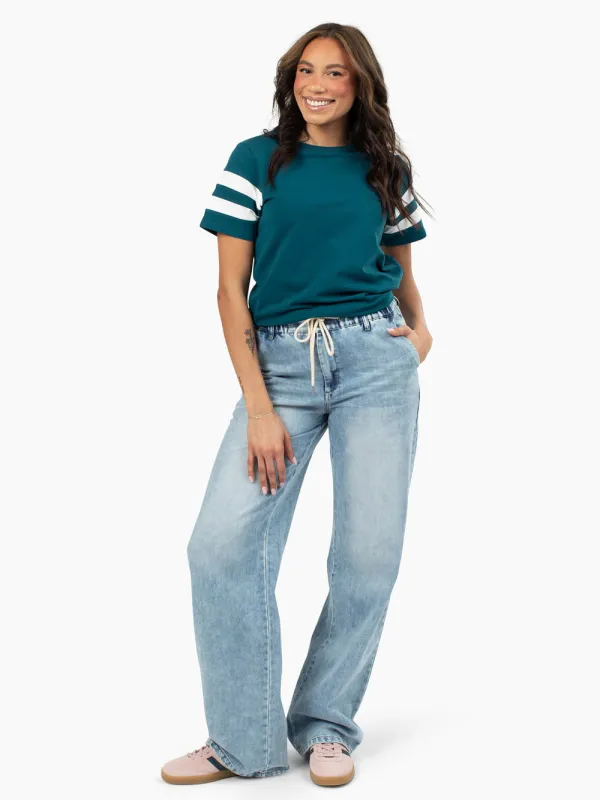 Camden Tall Tee - Deep Teal made by Amalli Talli