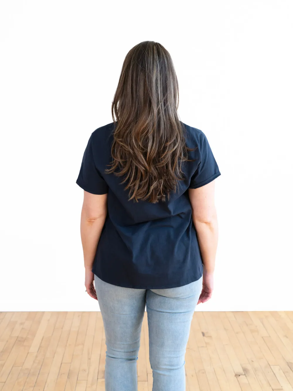 Boyfriend Crew Neck Tall Tee - White sold by Amalli Talli product image thumbnail 4