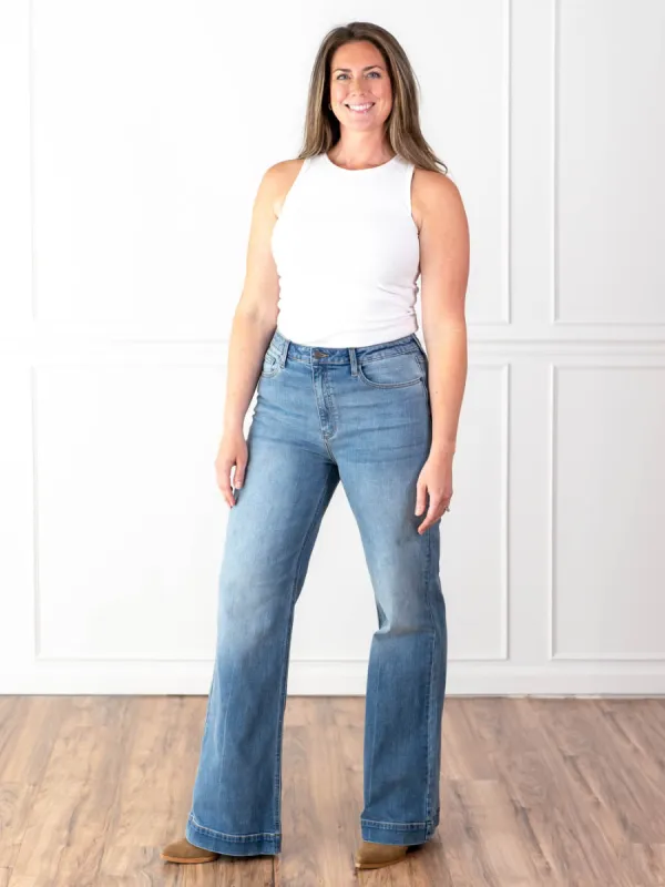 Finley Tall Wide Leg Jean - Sky Wash sold by Amalli Talli