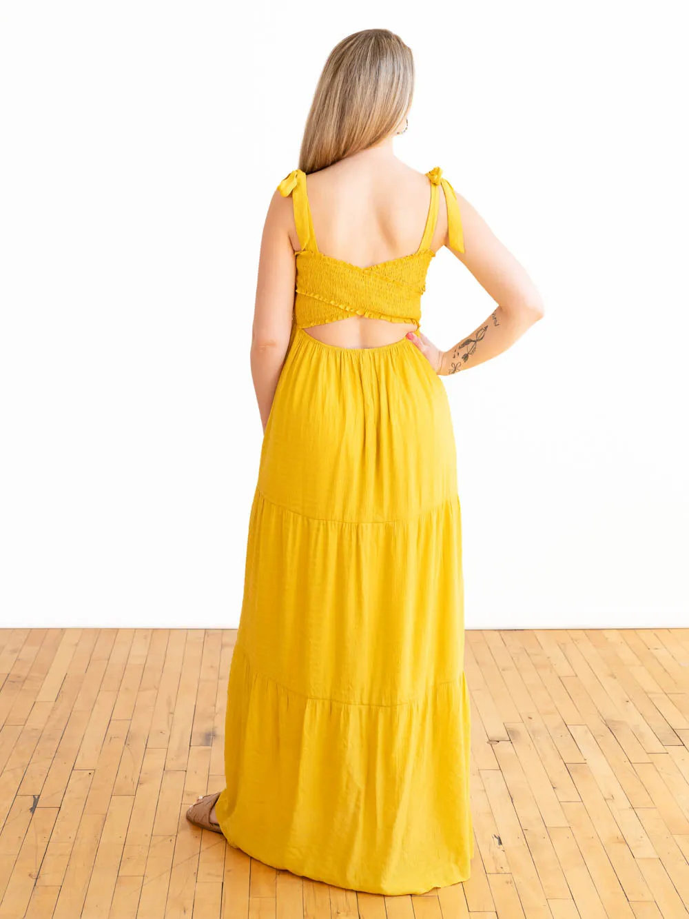 Sunshine On My Mind Tall Maxi Dress sold by Amalli Talli product image thumbnail 4