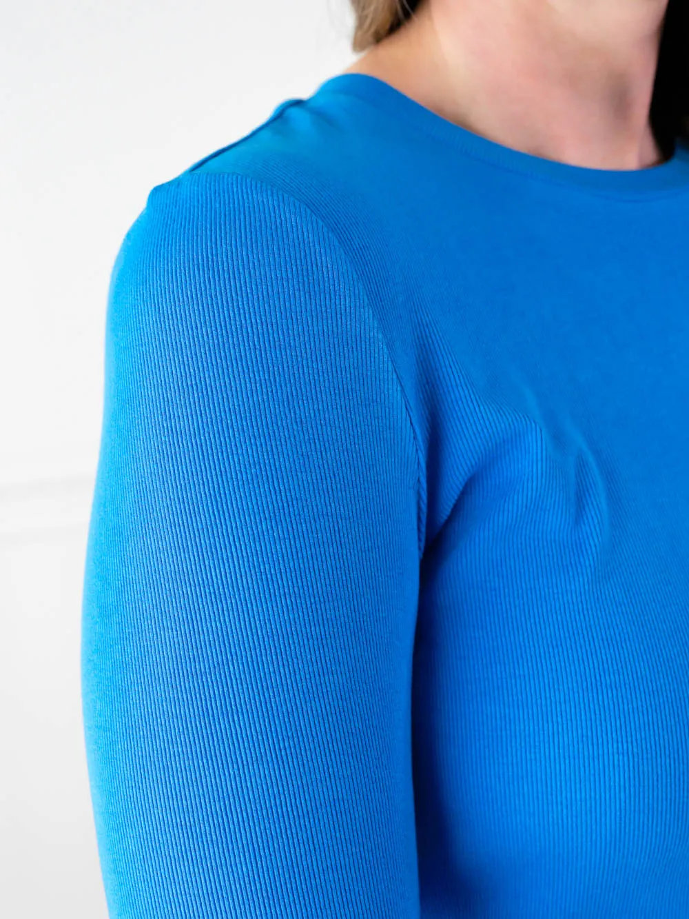 AT Favorite Ribbed Tall Tee - Blue sold by Amalli Talli product image thumbnail 5