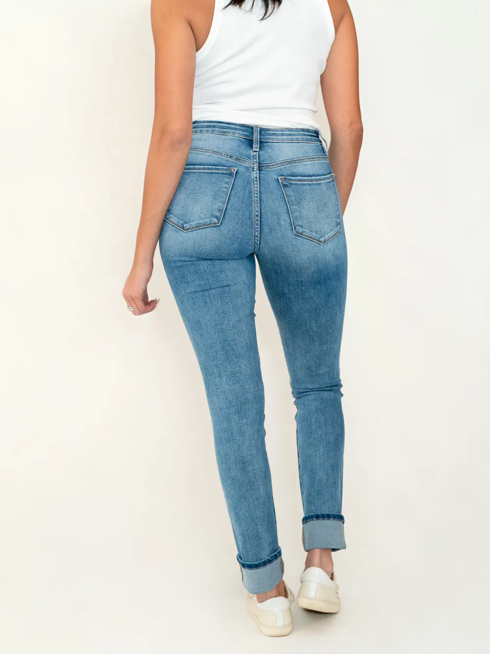 Brooklyn Tall Button Fly Cuff Jean sold by Amalli Talli product image thumbnail 5