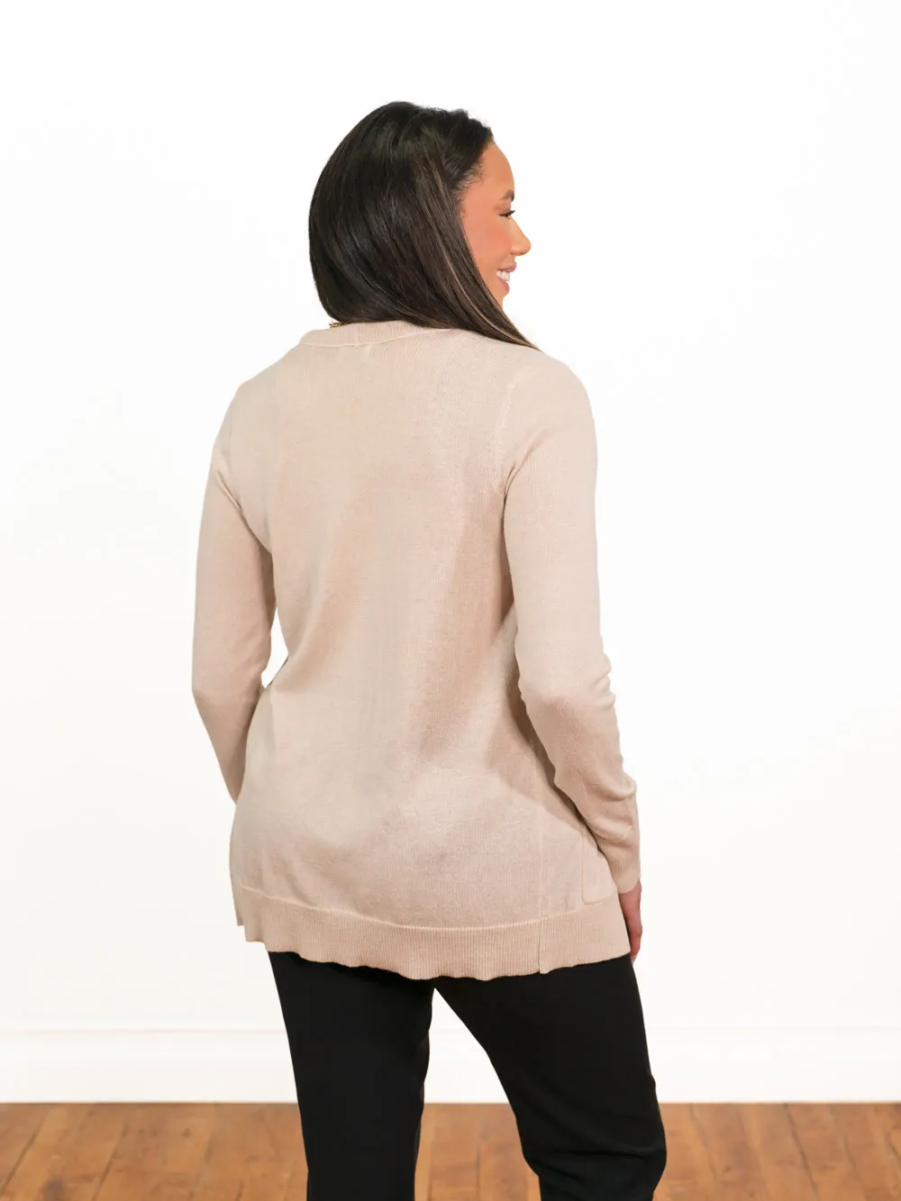 Willow Tall Cardigan - Oatmeal sold by Amalli Talli product image thumbnail 4