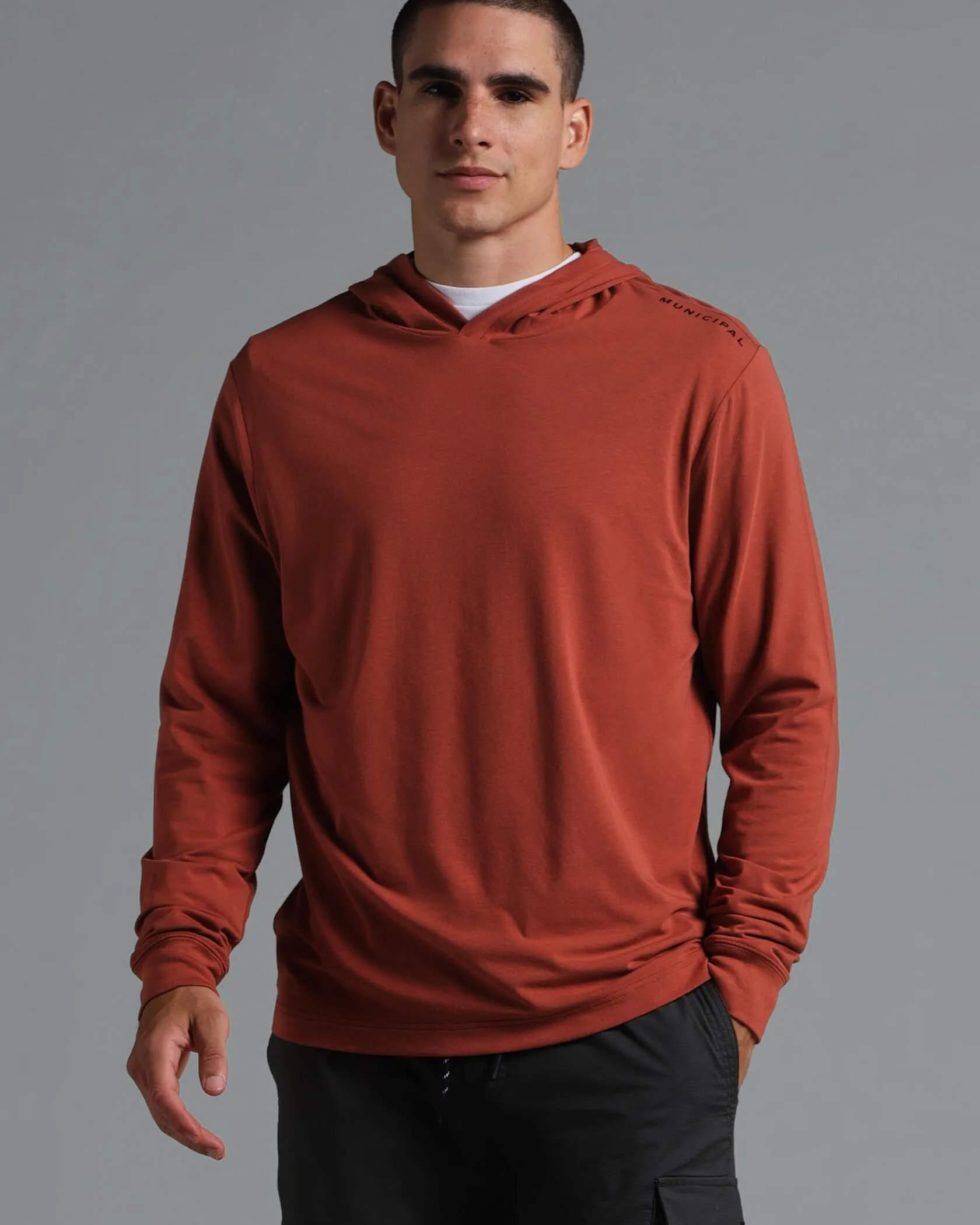 Enduro Stretch LS Hooded T-Shirt sold by MUNICIPAL