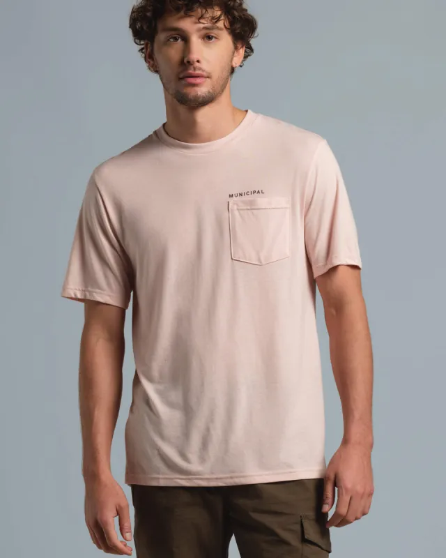Wordmark SuperBlend Pocket T-Shirt sold by MUNICIPAL