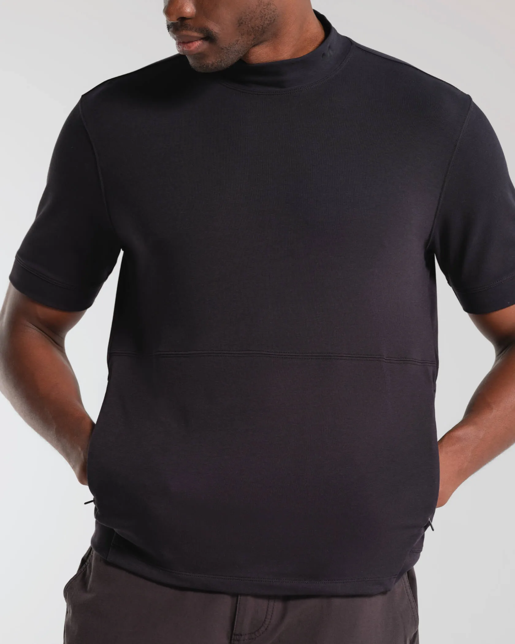 Micro Mock Neck SS Crew sold by MUNICIPAL product image thumbnail 4