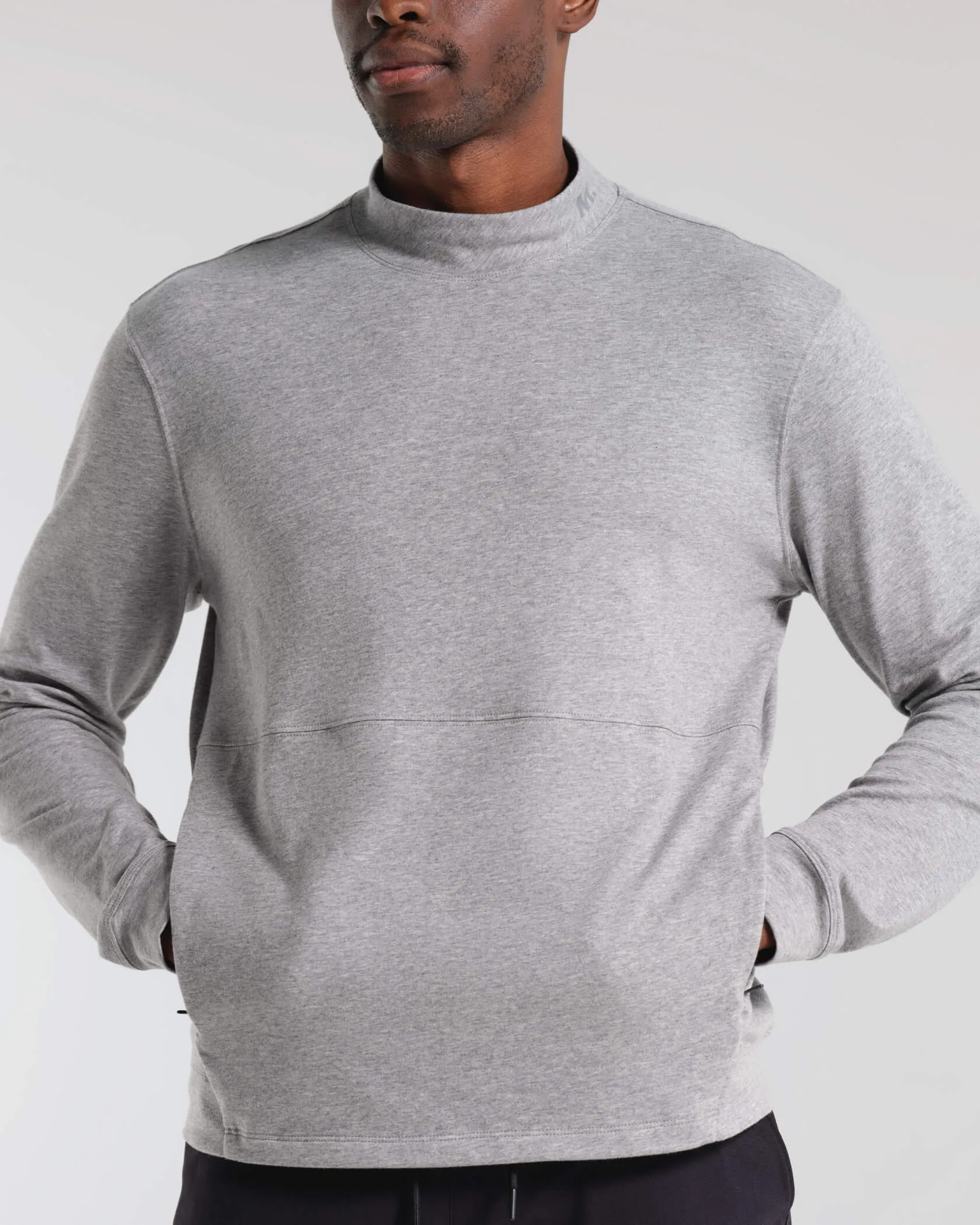 Micro Mock Neck LS Crew sold by MUNICIPAL product image thumbnail 3