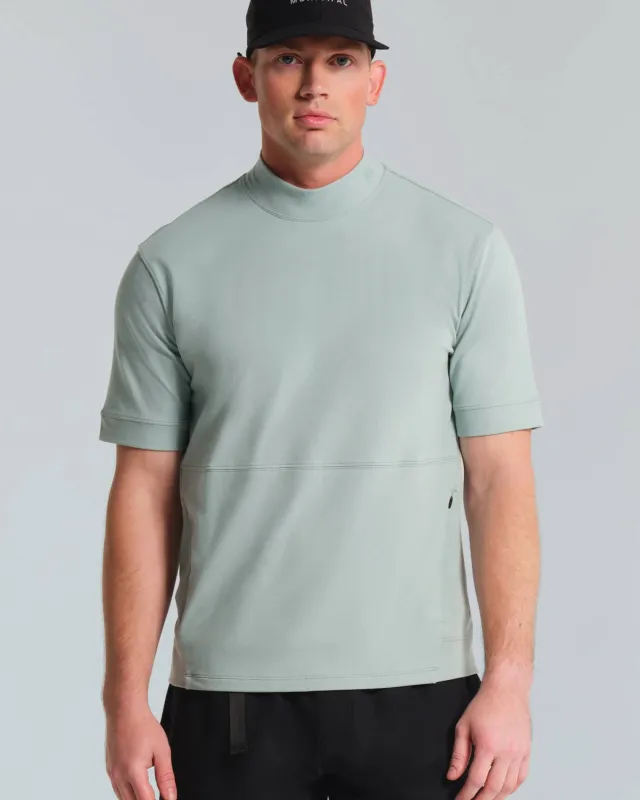 Micro Mock Neck SS Crew sold by MUNICIPAL