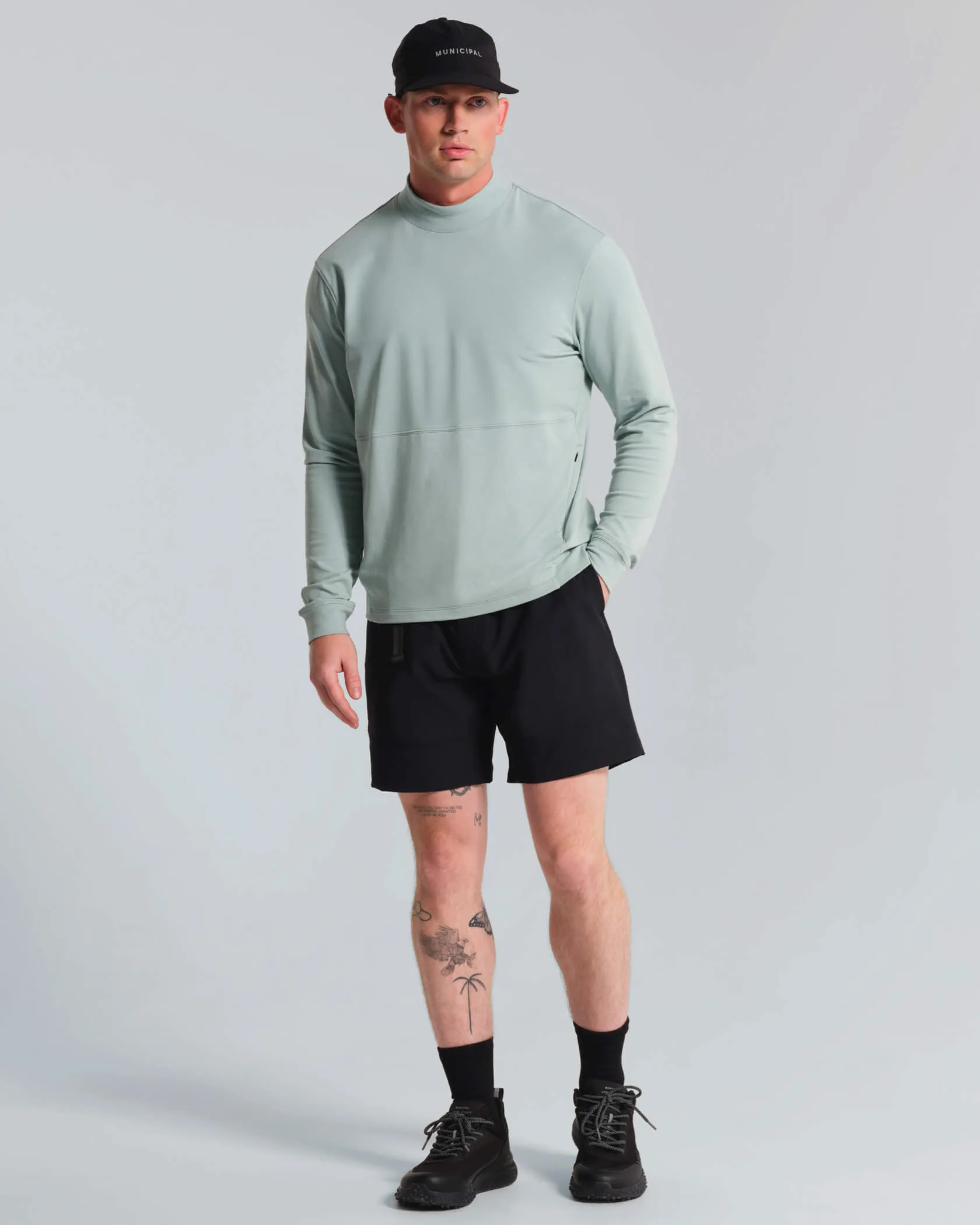 Micro Mock Neck LS Crew sold by MUNICIPAL product image thumbnail 5
