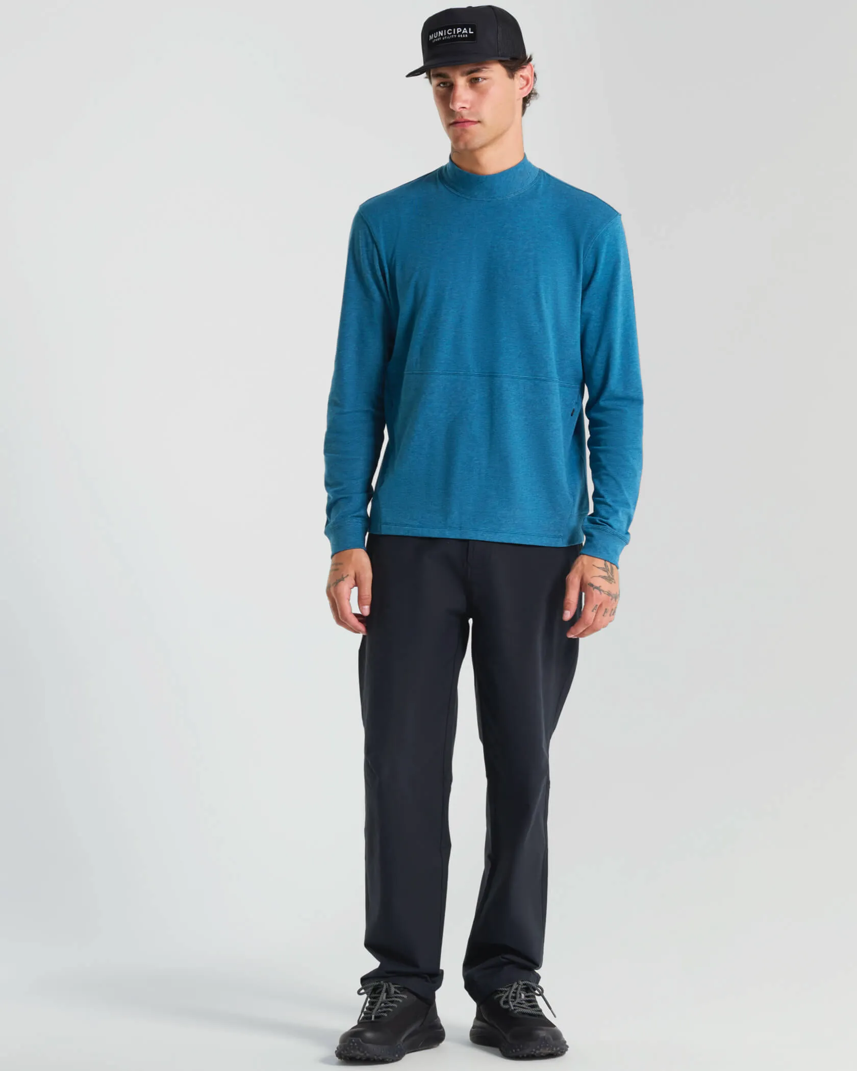 Micro Mock Neck LS Crew sold by MUNICIPAL product image thumbnail 5