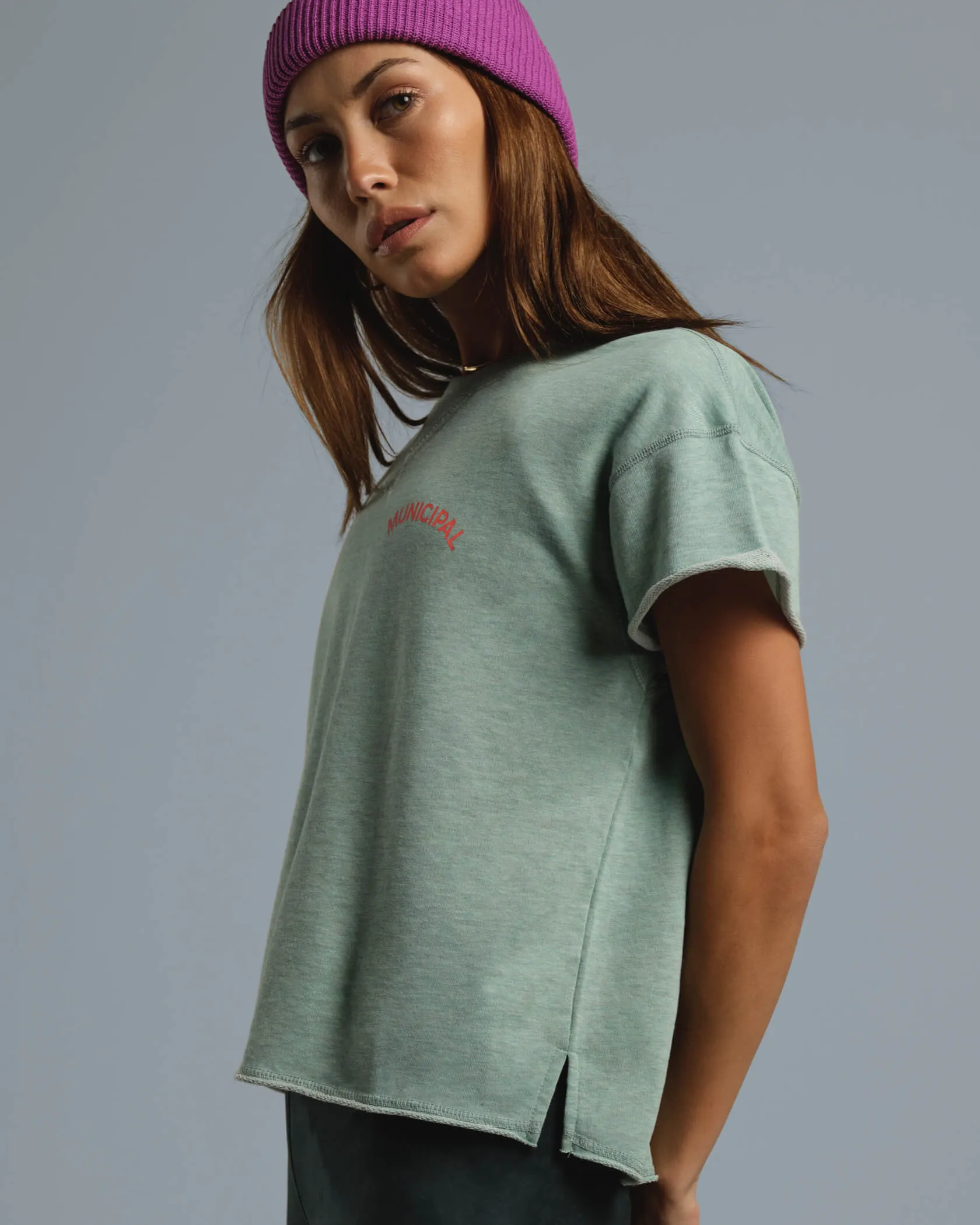 Women's French Terry Short Sleeve sold by MUNICIPAL product image thumbnail 3