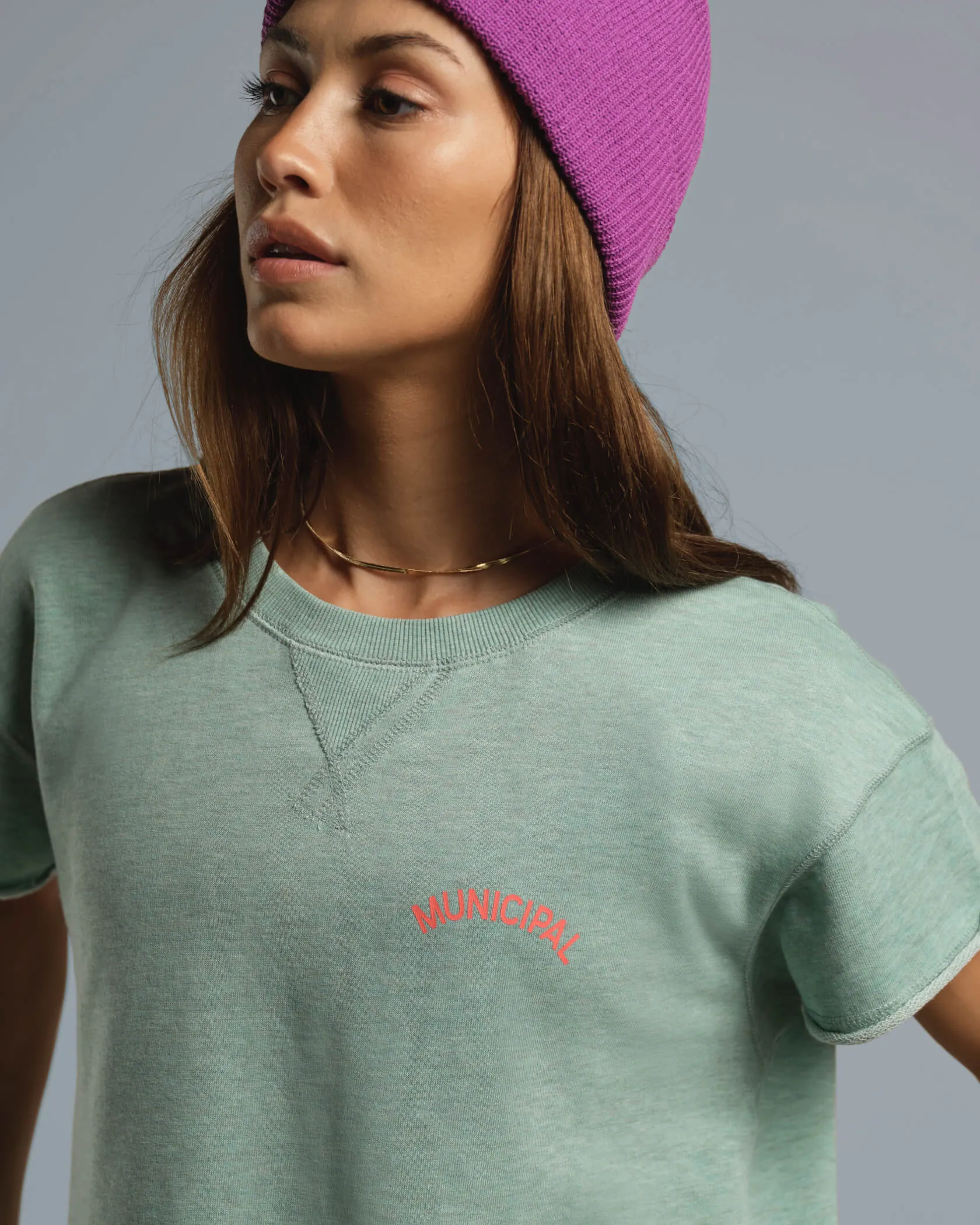 Women's French Terry Short Sleeve sold by MUNICIPAL product image thumbnail 4