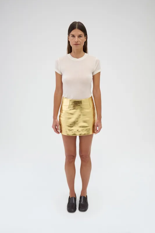 FOIL LEATHER SKIRT sold by RENGGLI