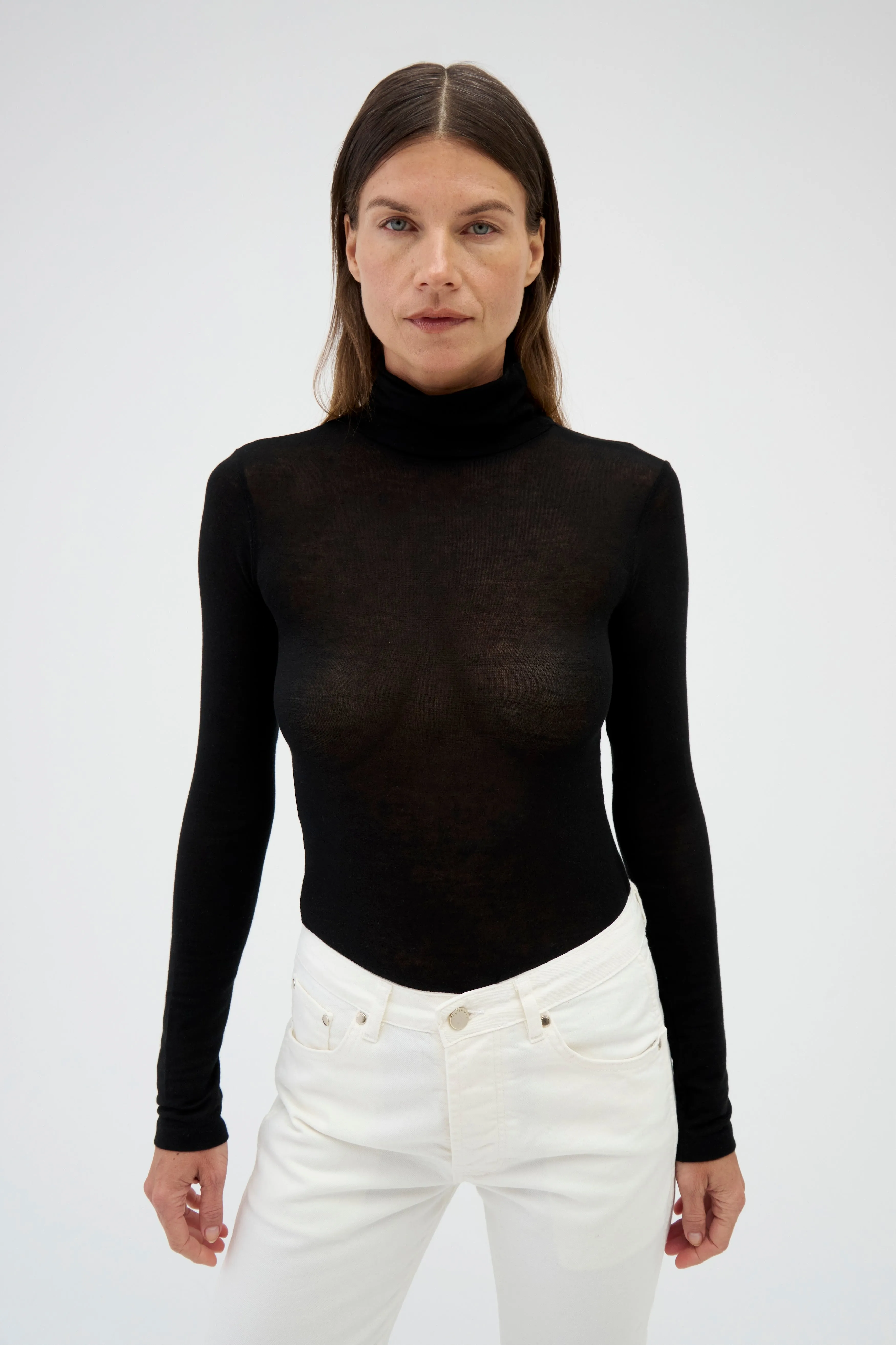 SHEER JERSEY RENGGLI TURTLENECK sold by RENGGLI