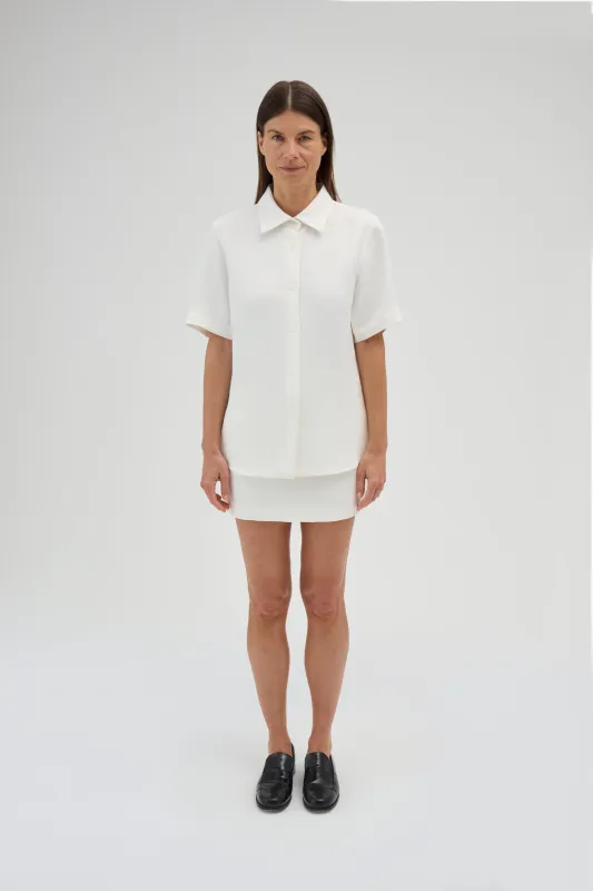 LINEN MINI SKIRT sold by RENGGLI