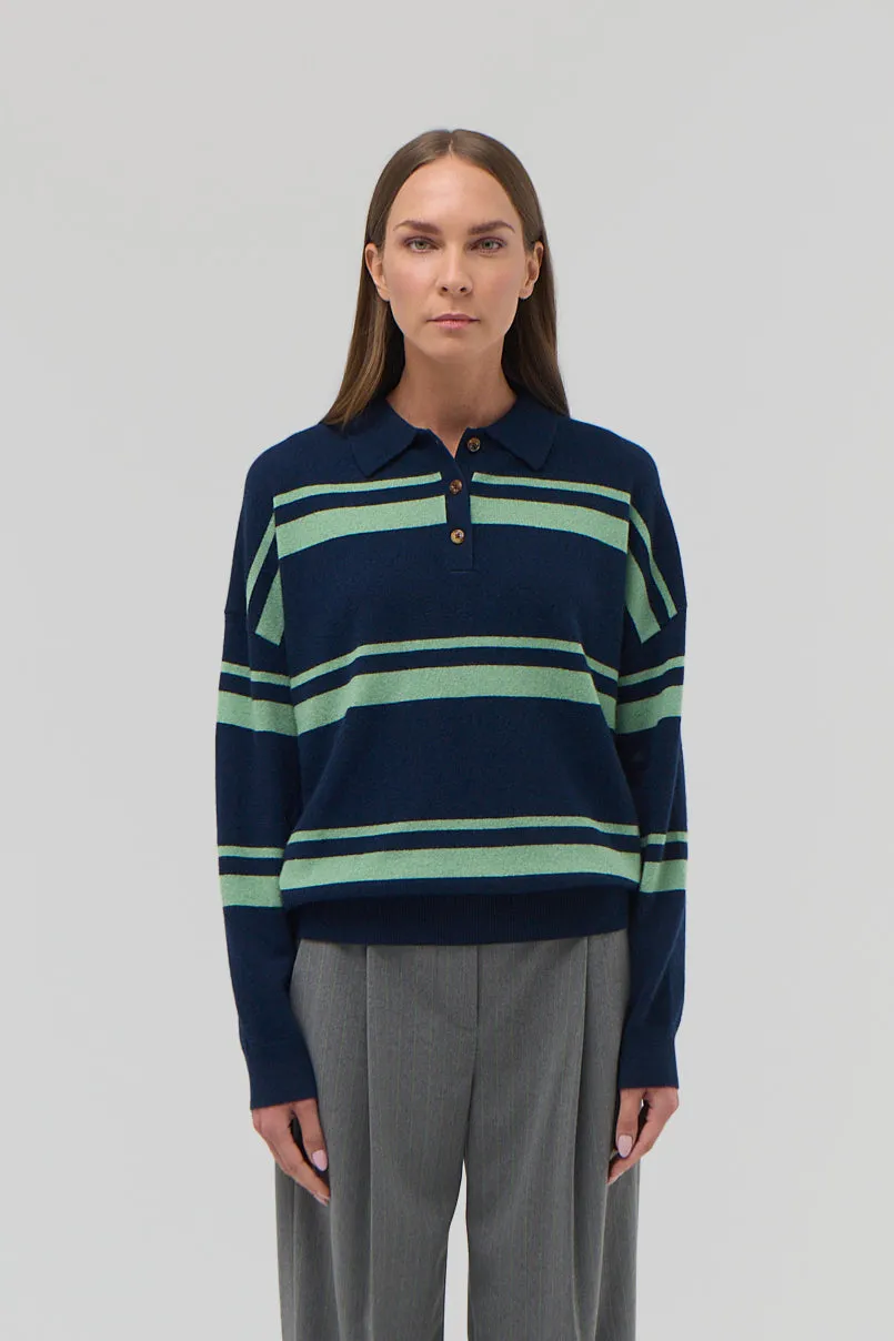 CASHMERE STRIPED POLO sold by RENGGLI