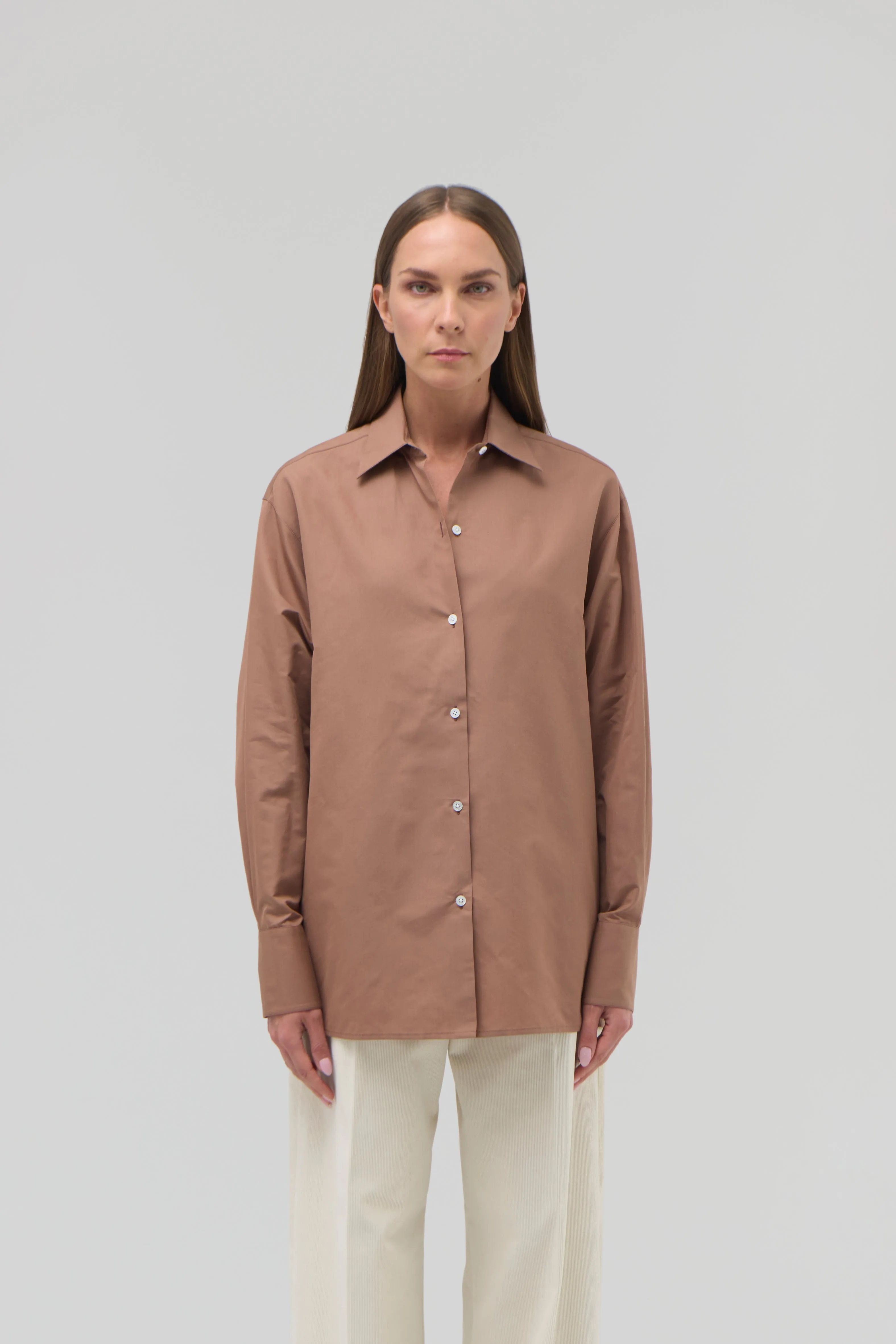 COTTON SILK BUTTON UP sold by RENGGLI