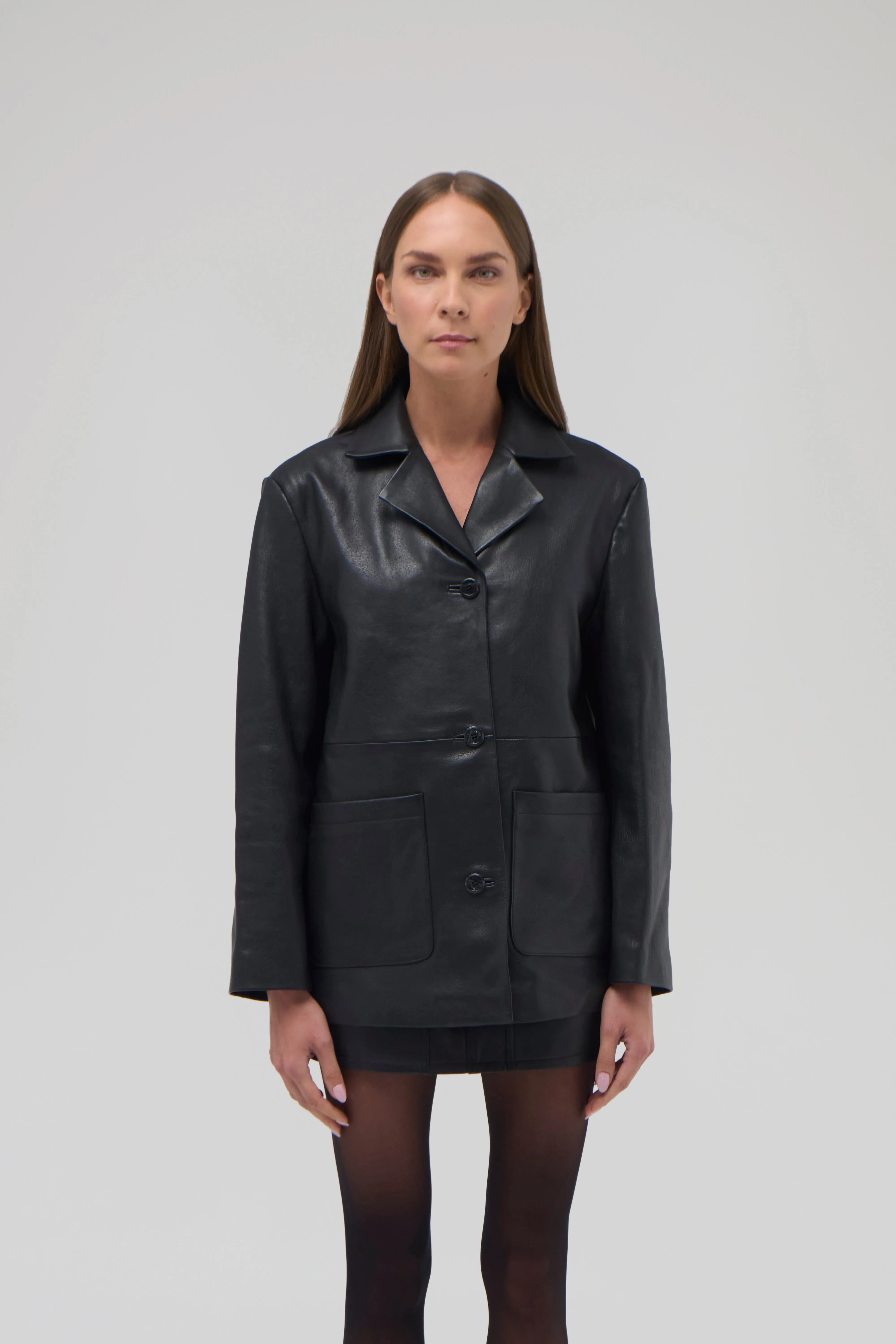 LEATHER BLAZER sold by RENGGLI