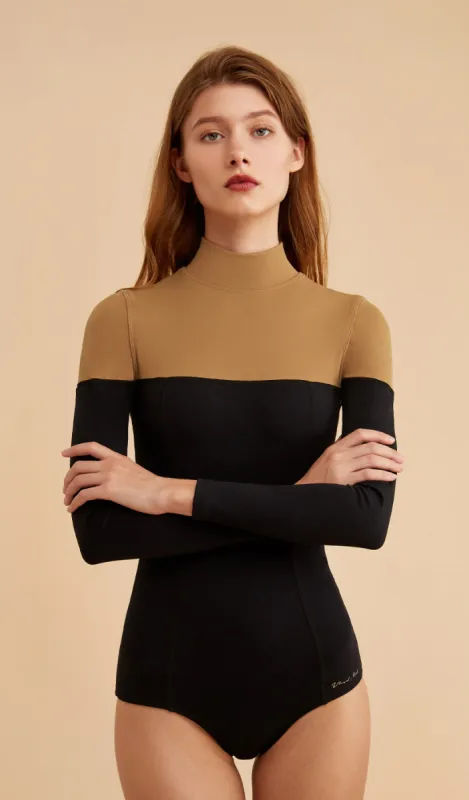 QUINN Long Sleeve One Piece Swimsuit sold by Visual Mood