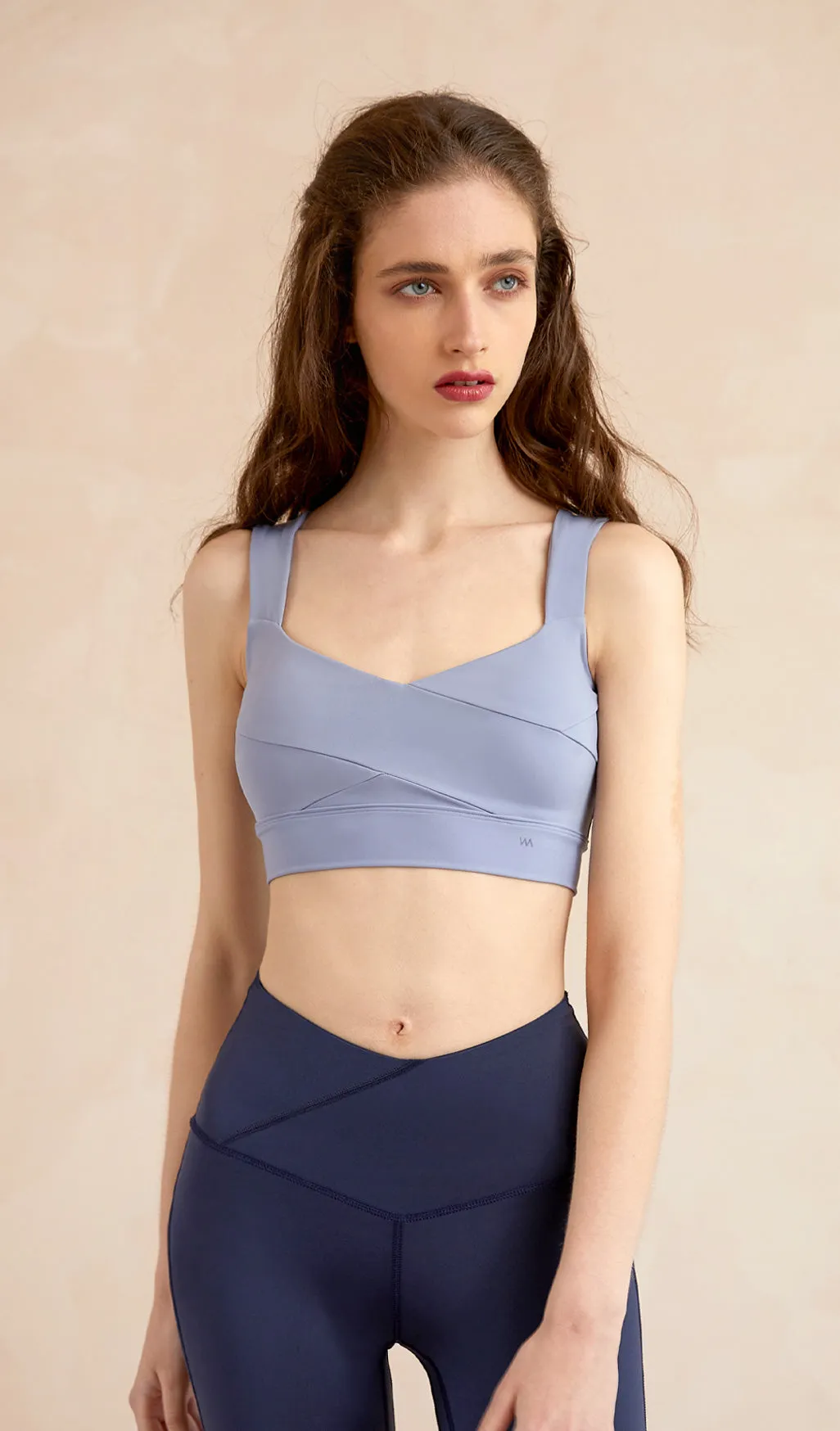 CELIA V-back Yoga Bra - Light Blue sold by Visual Mood