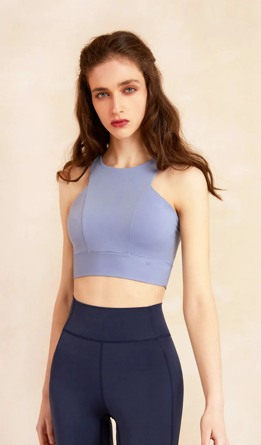 JOSIE High-neck Yoga Bra - Light blue sold by Visual Mood product image thumbnail 4