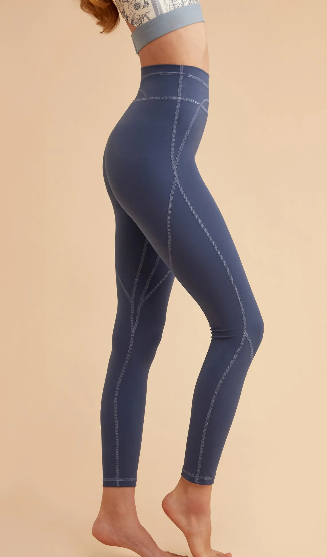 LENA High Waist Yoga Pants - Dark Blue sold by Visual Mood product image thumbnail 5