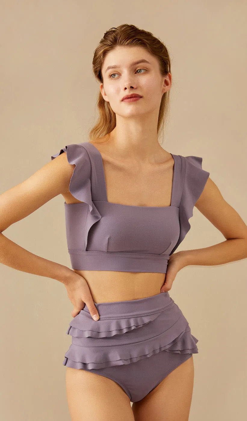 SERENA Ruffled Bikini Set - Lavender sold by Visual Mood product image thumbnail 4