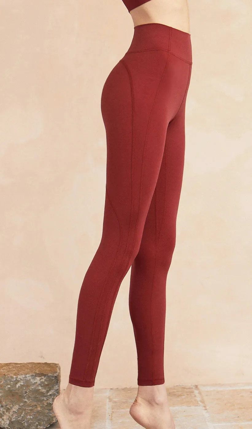 LYLA High Waist Yoga Pants - Red sold by Visual Mood