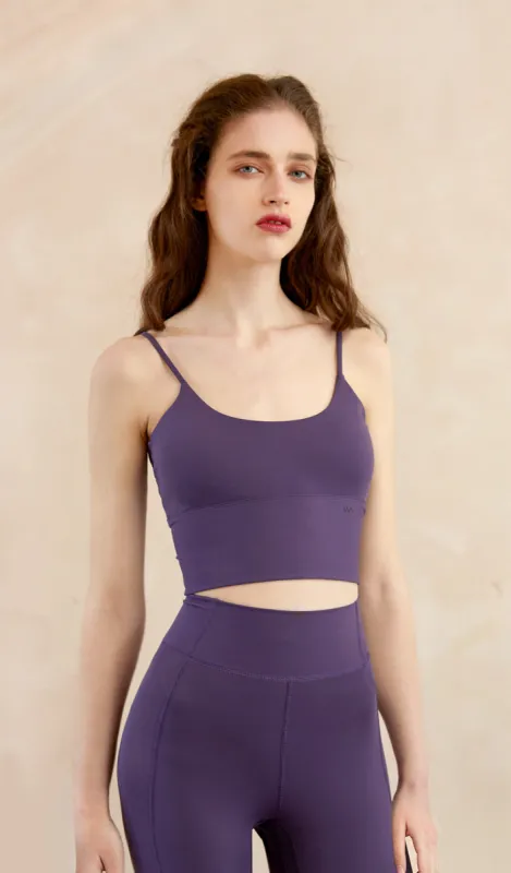 RUBY Longline YOGA Bra - Dark Purple sold by Visual Mood