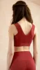 CELIA V-back Yoga Bra - Red sold by Visual Mood