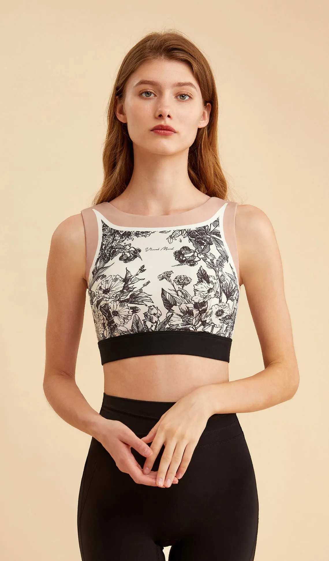 MELANIE High-neck Yoga Bra sold by Visual Mood