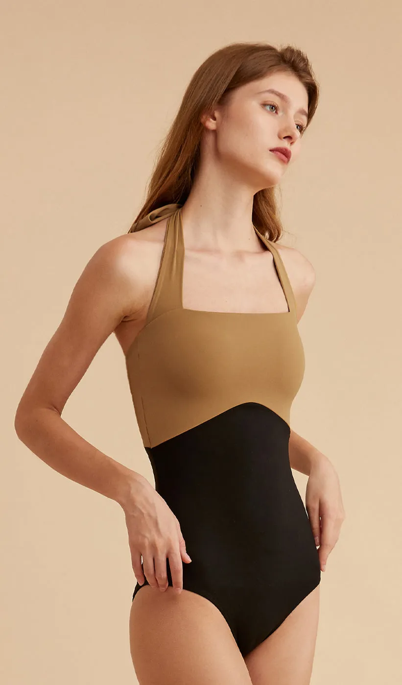 QUINN Halter Neck One Piece Swimsuit sold by Visual Mood product image thumbnail 3