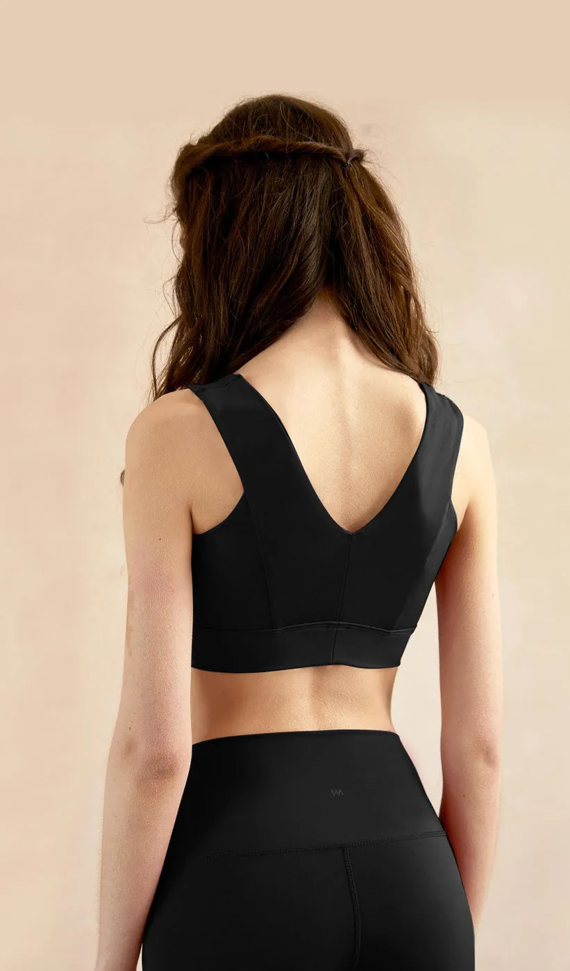 CELIA V-back Yoga Bra - Black sold by Visual Mood product image thumbnail 2