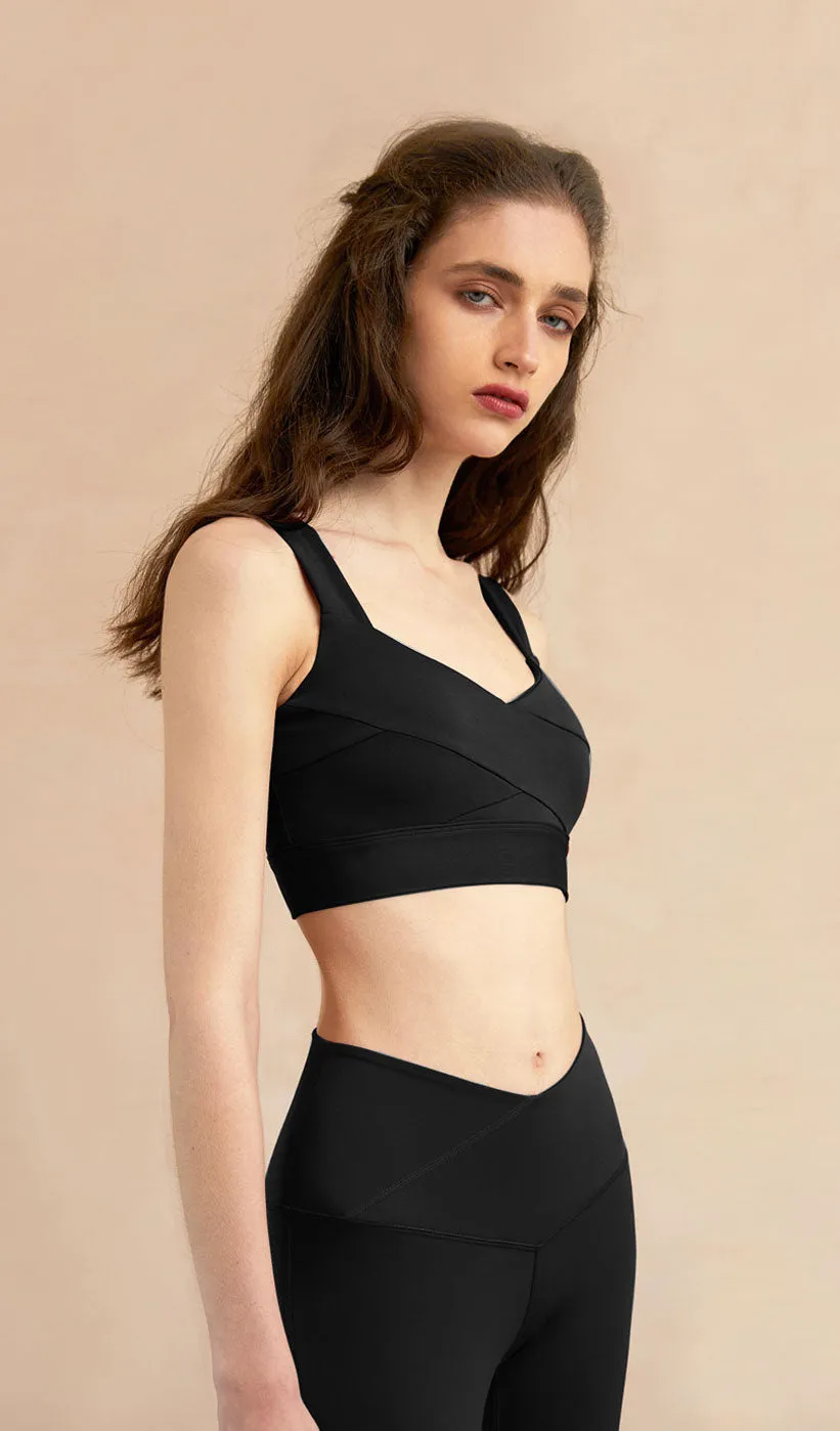 CELIA V-back Yoga Bra - Black sold by Visual Mood product image thumbnail 3